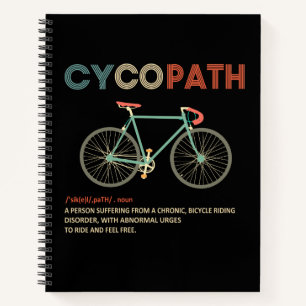 Cycopath Funny Cycling Geschenk für Radfahrer Notizbuch