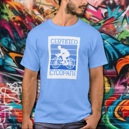 Cycopath für Radfahrer Blau T-Shirt