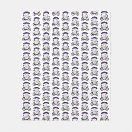 Cycopath Halloween Ghost auf Lila Fahrrad Fleecedecke