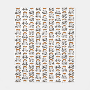 Cycopath Halloween Ghost on Orange Bicycle Fleecedecke