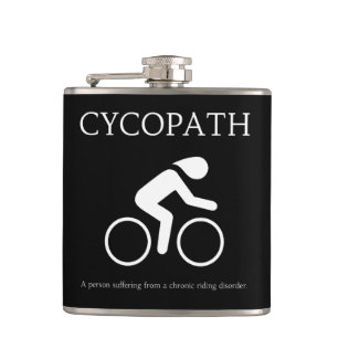 Cycopath, I Liebe Bikes Funny Novelty Flachmann