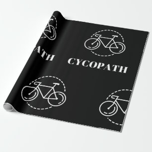 Cycopath Radfahren Pun Minimalist Roadbike Radfahr Geschenkpapier