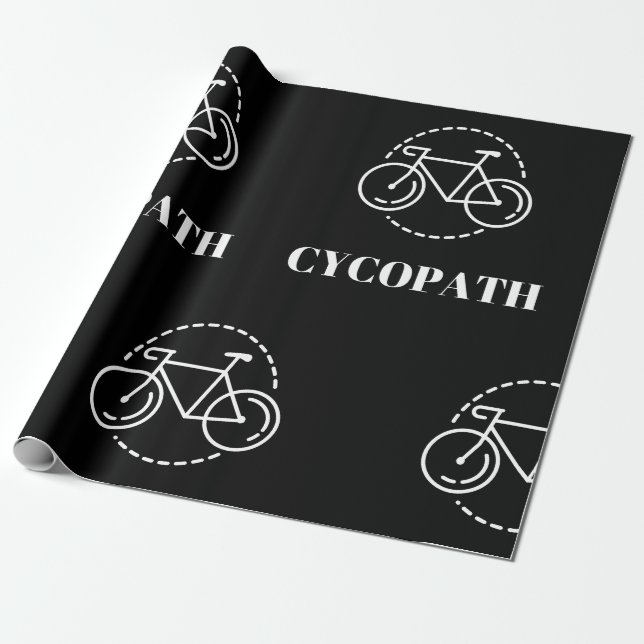 Cycopath Radfahren Pun Minimalist Roadbike Radfahr Geschenkpapier (Ungerollt)