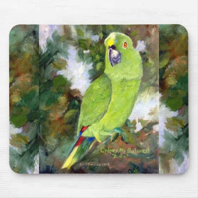 Cydney gelber Naped Papagei Mousepad (Vorne)