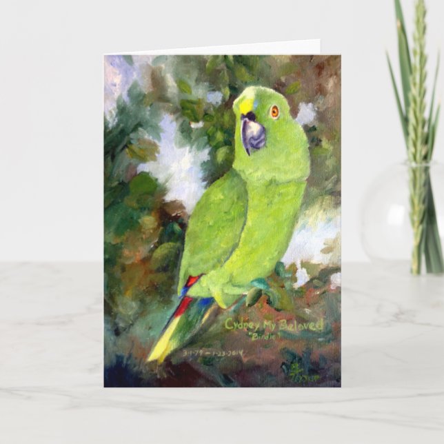 Cydney Yellow Naped Parrot Karte (Vorderseite)