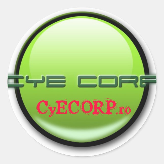 CyE CORP. Aufkleber (Vorderseite)