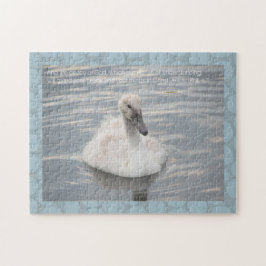 Cygnet Swan mit Abstraktem Muster Jigsaw Puzzle
