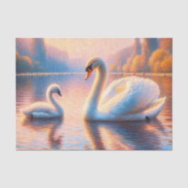 Cygnet und Swan Decoupage Seidenpapier