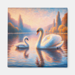Cygnet und Swan Magnet