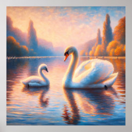Cygnet und Swan Poster