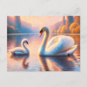 Cygnet und Swan Postkarte