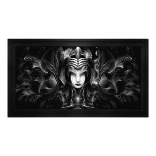 Cyiria Queen of the Dark Realm Fraktal Portrait Fotodruck