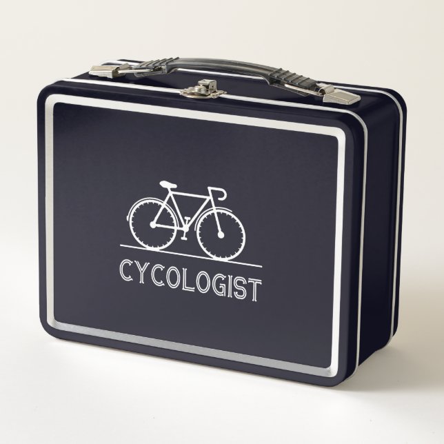 Cykologe Cycle Lover Geschenk zum Radfahren Metall Brotdose (Vorderseite)