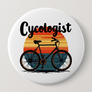 Cykologe: Energetic Biker T-Shirt - zum Radfahren Button