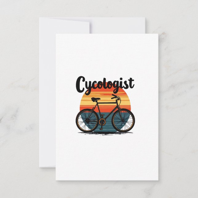Cykologe: Energetic Biker T-Shirt - zum Radfahren Dankeskarte (Vorderseite)