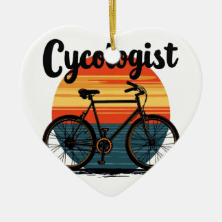 Cykologe: Energetic Biker T-Shirt - zum Radfahren Keramik Ornament
