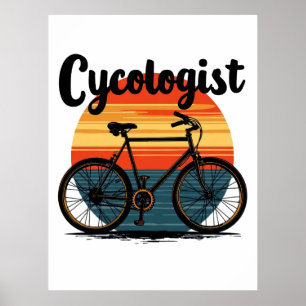Cykologe: Energetic Biker T-Shirt - zum Radfahren Poster