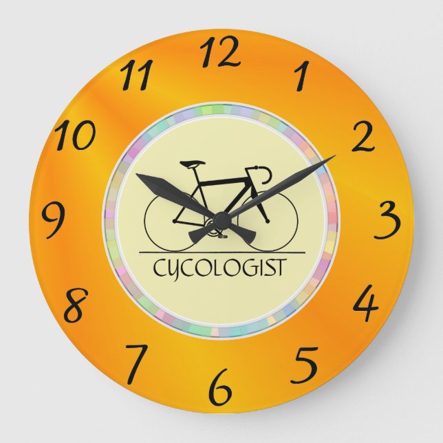 Cykologe Wall Clock Große Wanduhr (Vorderseite)