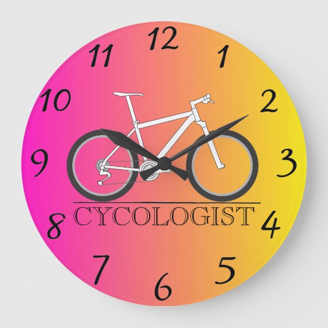 Cykologe Wall Clock Große Wanduhr (Vorderseite)