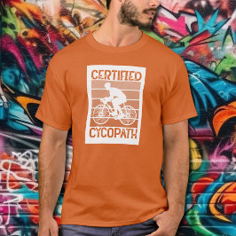 Cykopath für Radfahrer Orange T-Shirt