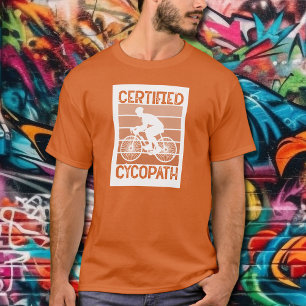Cykopath für Radfahrer Orange T-Shirt