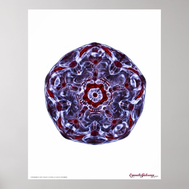 Cymatics 5 Point Star Poster (Vorne)