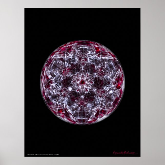 Cymatics: Metatron Cube Brainwave Sound Poster (Vorne)
