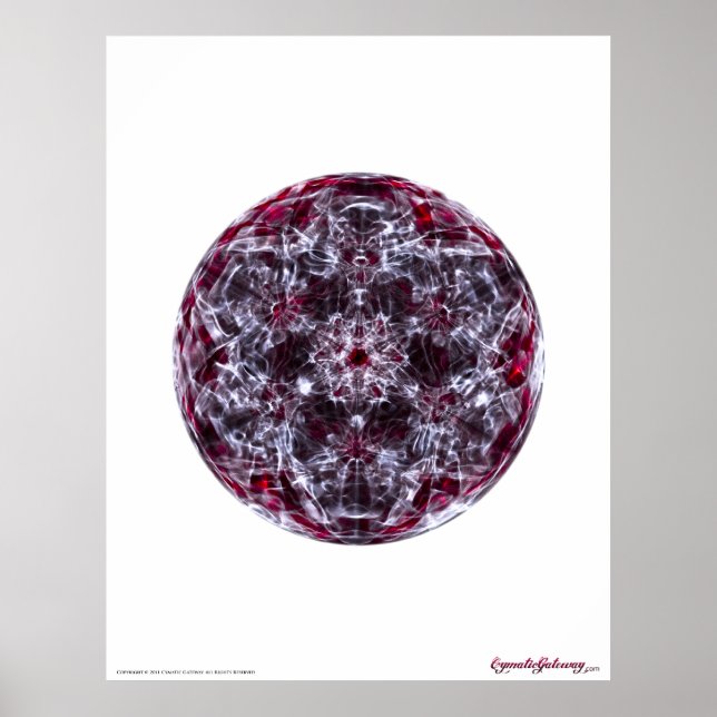 Cymatics: Metatron Cube Brainwave Sound Poster (Vorne)