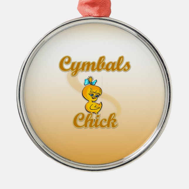Cymbals Chick Ornament Aus Metall (Vorne)