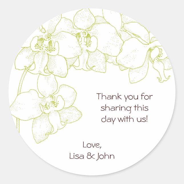 Cymbidium Orchid Blume Stickers (Vorderseite)