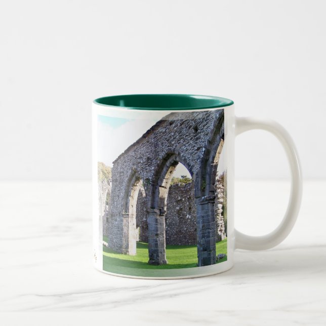 CYMER ABBEY WALES ZWEIFARBIGE TASSE (Rechts)