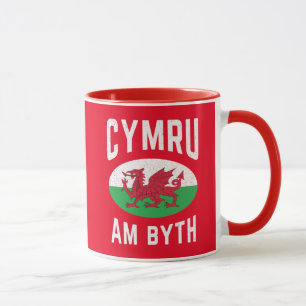 Cymru Am Byth Wales-Flagge Stolz Walisisch Vintage Tasse