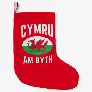 Cymru Am Byth Wales-Flagge Stolz Welsh Vintage-Rug Kleiner Weihnachtsstrumpf