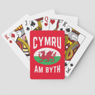 Cymru Am Byth Wales-Flagge Stolz Welsh Vintage Rug Spielkarten