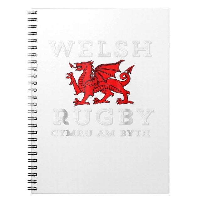 Cymru Am Byth Welsh Rugby Wales Forever Dragon Te Notizblock (Vorderseite)