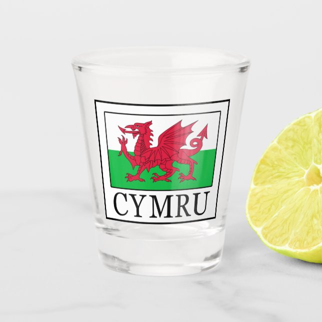 Cymru Schnapsglas (Vorderseite)