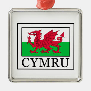 Cymru Silbernes Ornament
