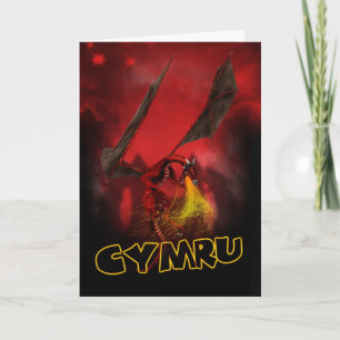 Cymru - St David Tageskarte - roter Drache Ca Karte