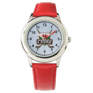 Cymru Wales Ice Hockey Logo Wrist Watch Armbanduhr