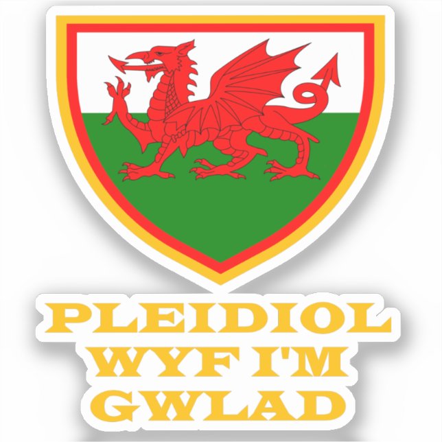 Cymru Wales Patriotismus Aufkleber (Vorderseite)