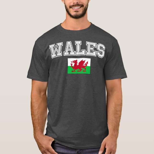 Cymru Welsh Wales Football Soccer Jersey Ball T-Shirt (Vorderseite)