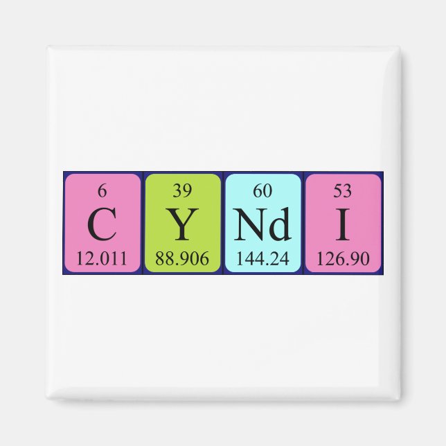 Cyndi Periodenmagnet Magnet (Vorne)