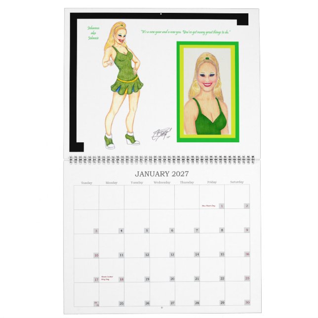 Cynna Girl Cheerleader Calendar Kalender (Jan 2027)