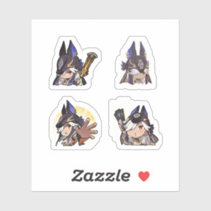 Cyno Genshin Impact 4er Stickerbogen Extra Pac Aufkleber