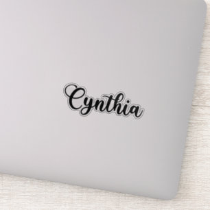 Cynthia Name - Handgeschriebene Kalligrafie Aufkleber