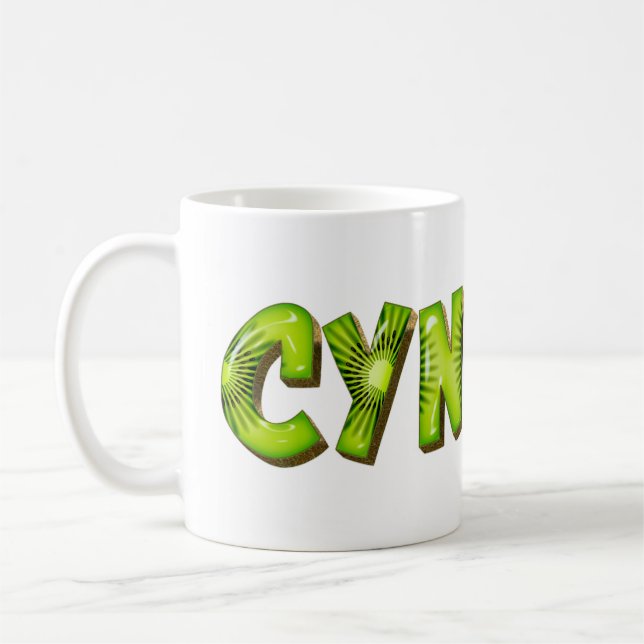 Cynthia Name Kiwi Style Tasse Teetasse Kaffeetasse (Links)
