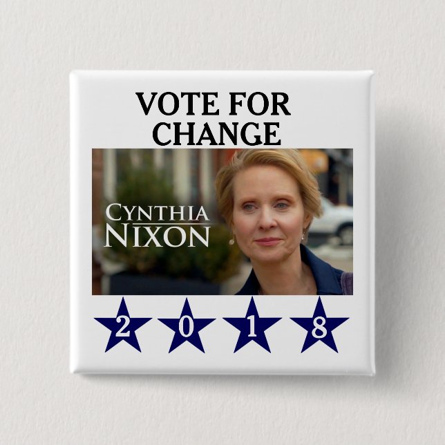 Cynthia Nixon 2018 Button (Vorderseite)