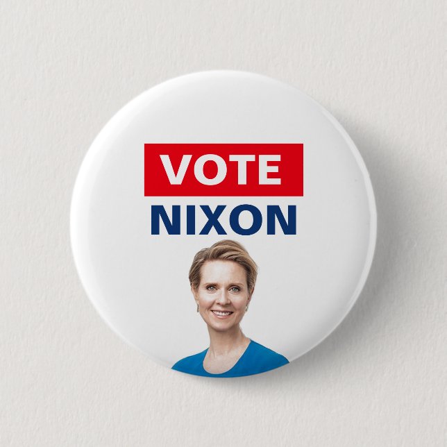 Cynthia Nixon für Gouverneur Button (Vorderseite)