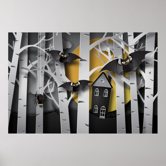 Cypress Forest and Bats Poster (Vorne)