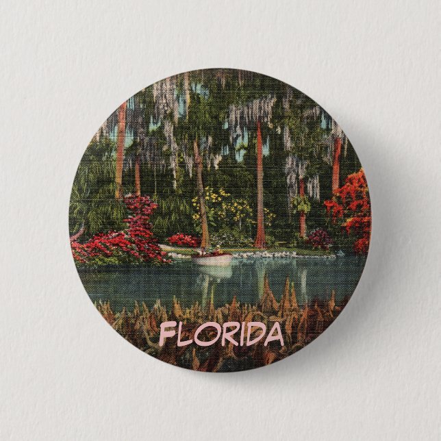 Cypress Gardens Florida Knopf Button (Vorderseite)